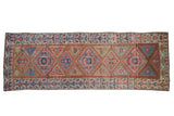 Antique Northwest Persian rug, multi-medallion with pomegranate motifs in camel, ruby, sky blue, 2'9