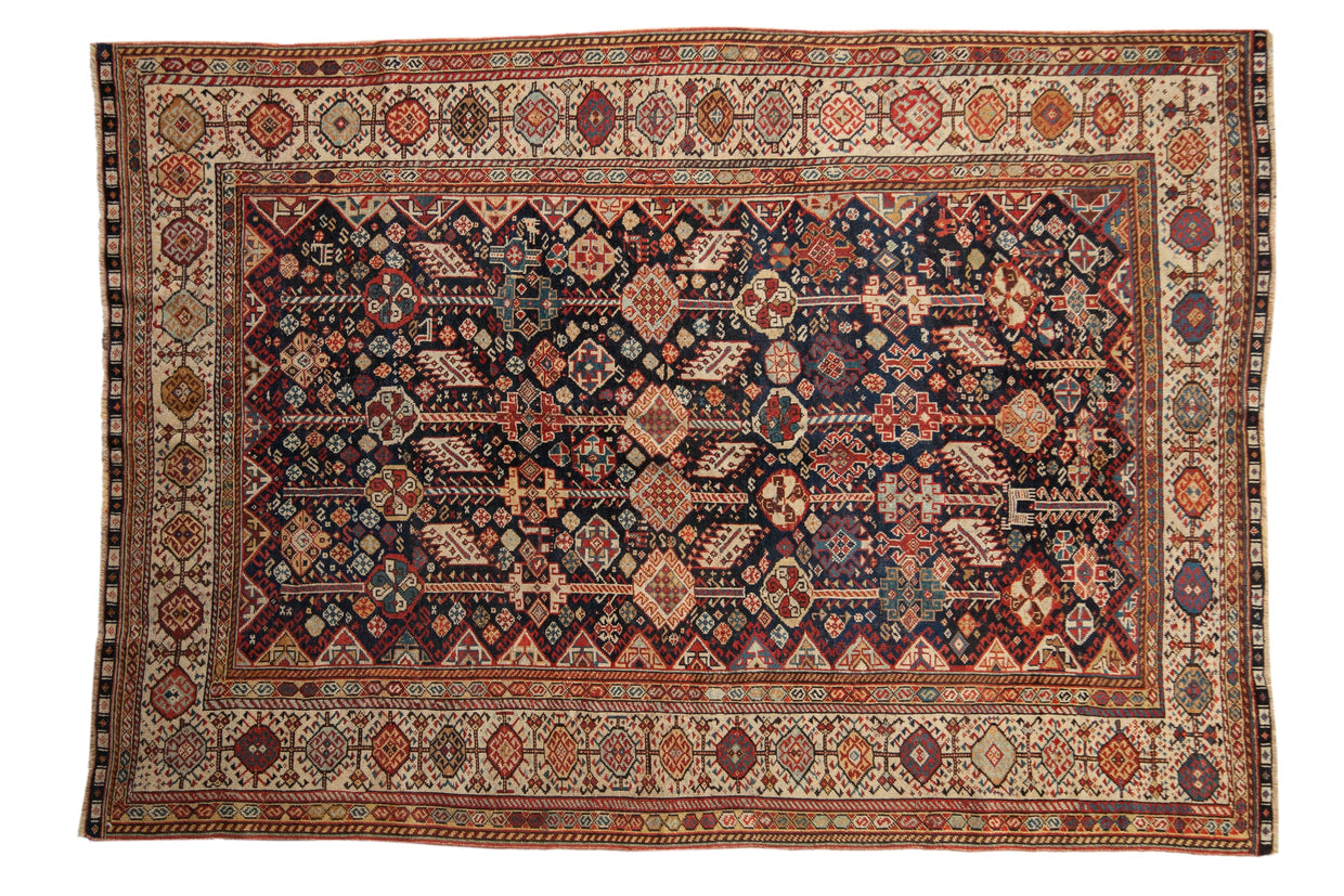 5.5x7.5 Antique Fine Qashqai Carpet