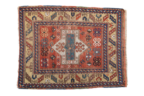 3x4 Antique Kazak Square Rug