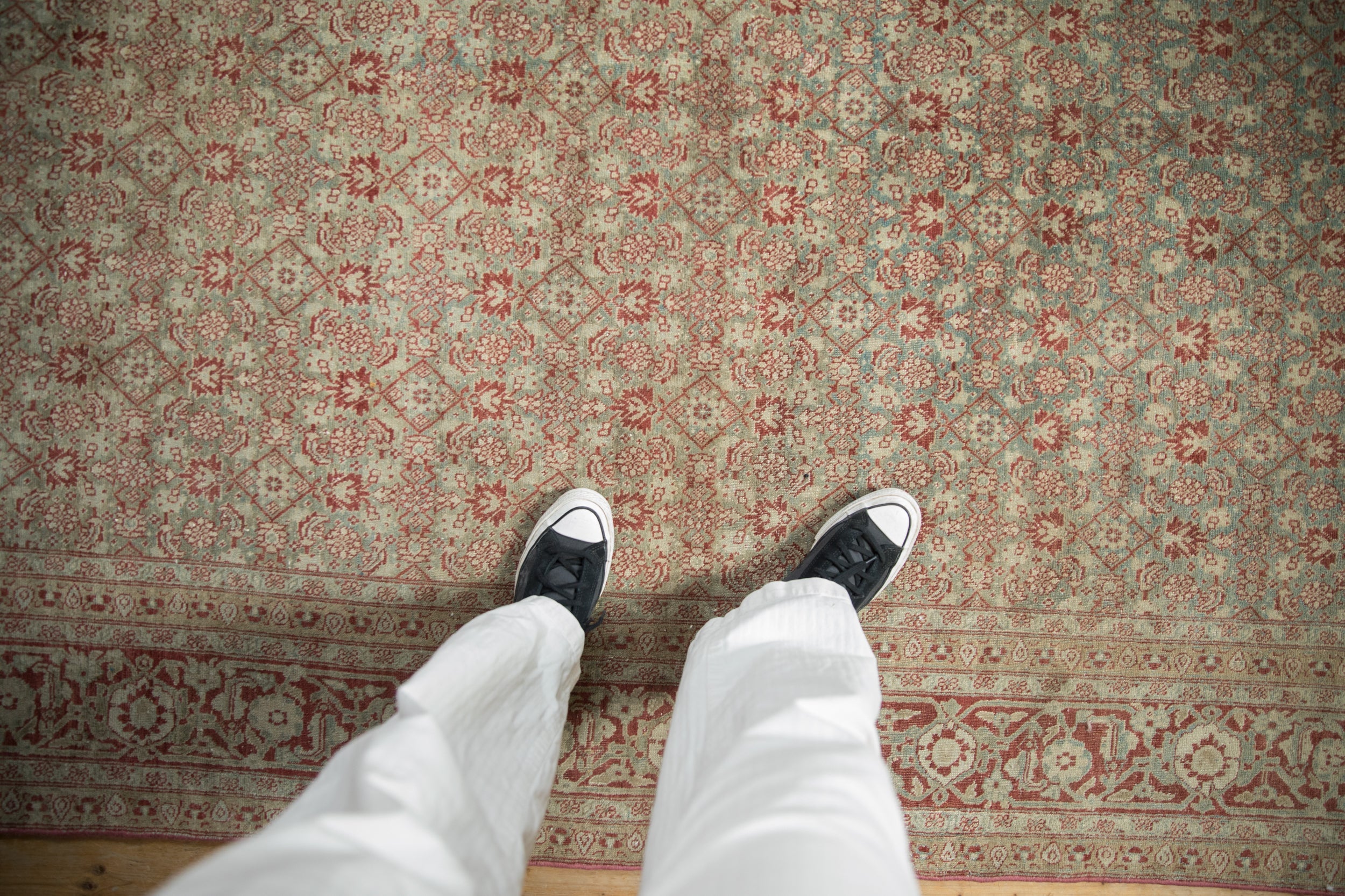 Vintage Distressed Tabriz Carpet // ONH Item: ct001583, Image 1