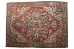 9.5x12.5 Antique Distressed Heriz Carpet