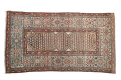 4.5x8 Vintage Distressed Kurdish Hamadan Rug