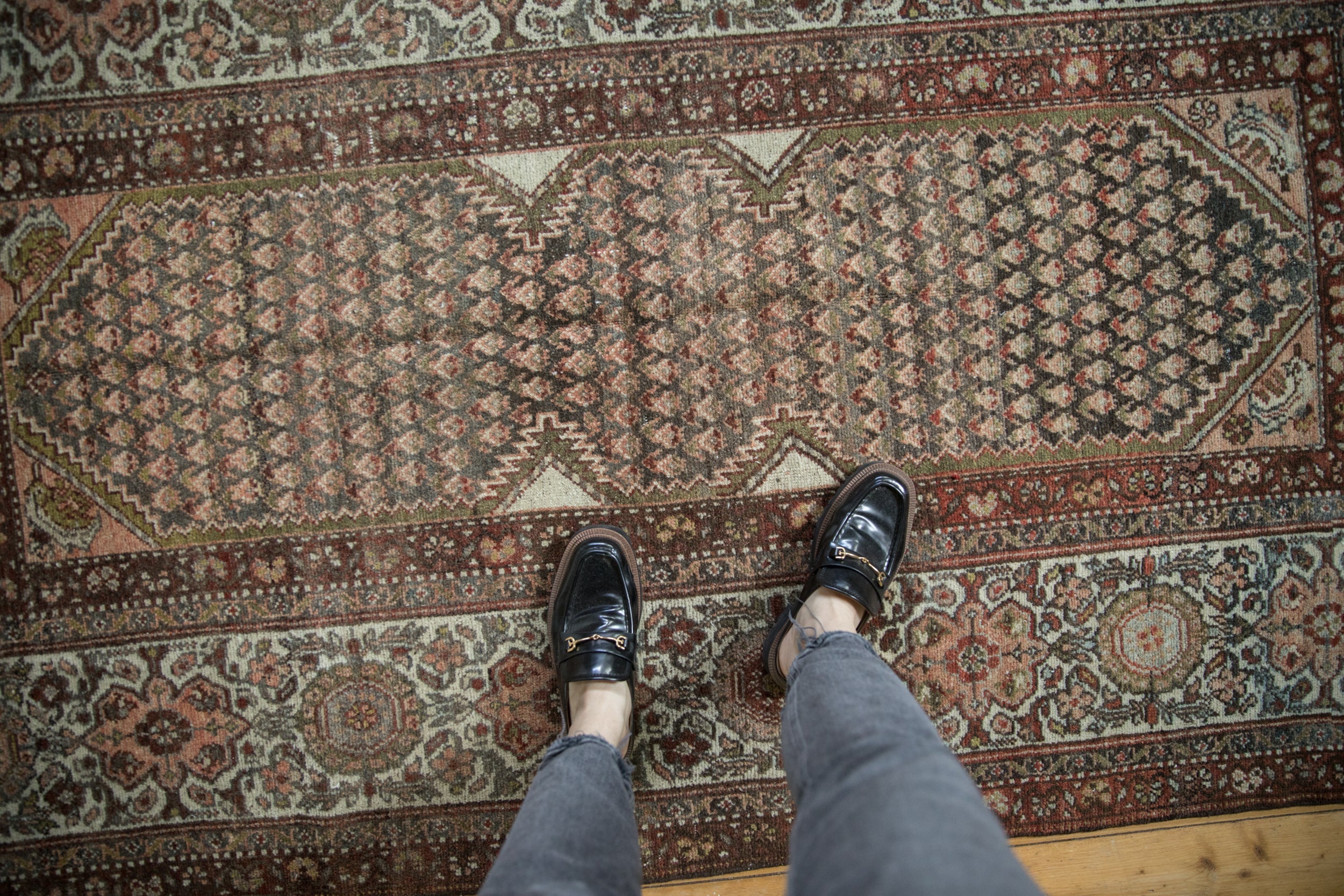 Vintage Distressed Kurdish Hamadan Rug // ONH Item: ct001598, Image 1