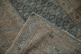 Hand-knotted foundation and secured side cord on a distressed Persian Malayer runner.