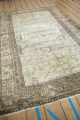 Distressed vintage Hamadan rug with crab style Herati main border and discolored field.