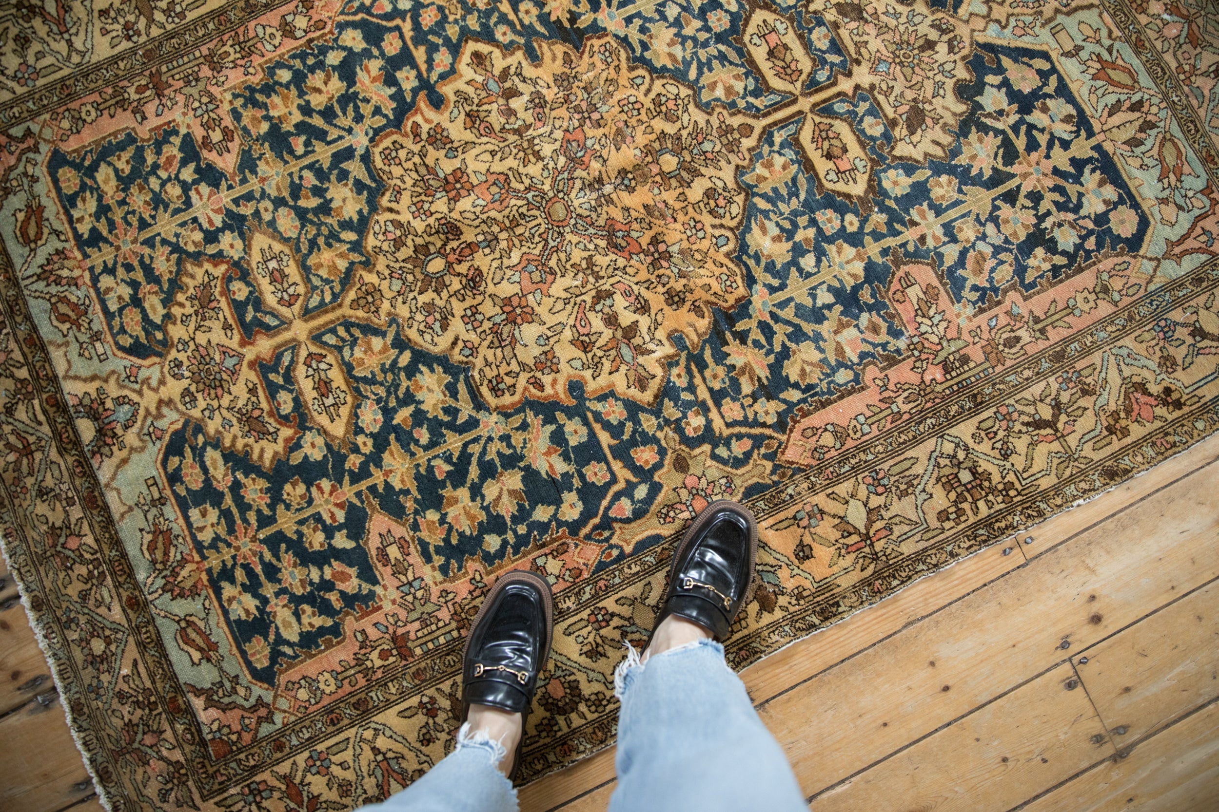 Antique Fine Tea Washed Malayer Rug // ONH Item: ct001606, Image 1