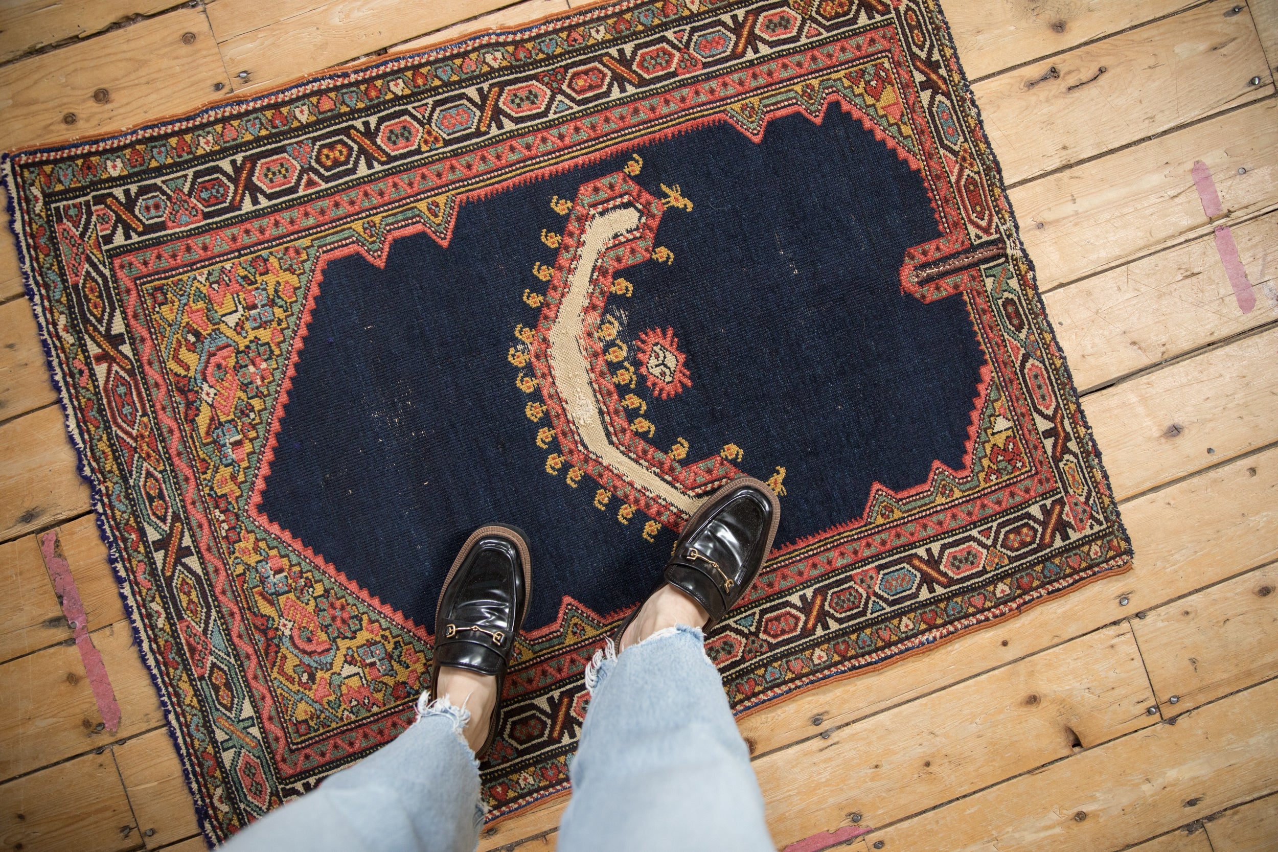 Antique Saddle Cover Northwest Persian Square Rug // ONH Item: ct001607, Image 1