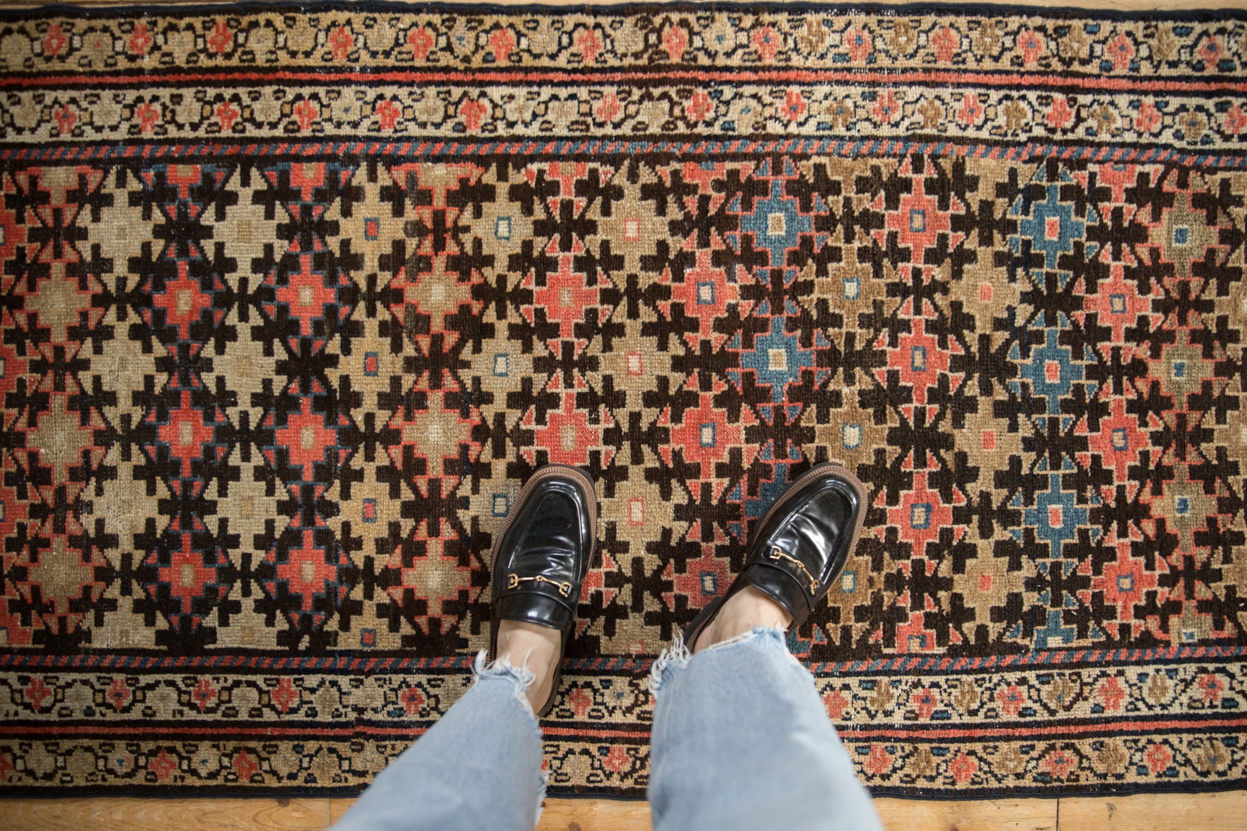 Antique Fragment Kurdish Malayer Rug Runner // ONH Item: ct001608, Image 1