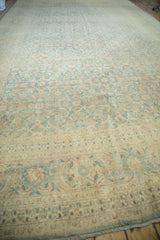 Distressed, tea washed Meshed carpet with faded Herati design and samovar border.