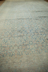 Distressed Persian Meshed carpet border detail, with faded Herati motifs and samovar turtle design.