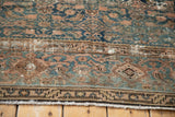 Fine antique Hamadan carpet: geometric Samovar border, Herati field, with low pile.