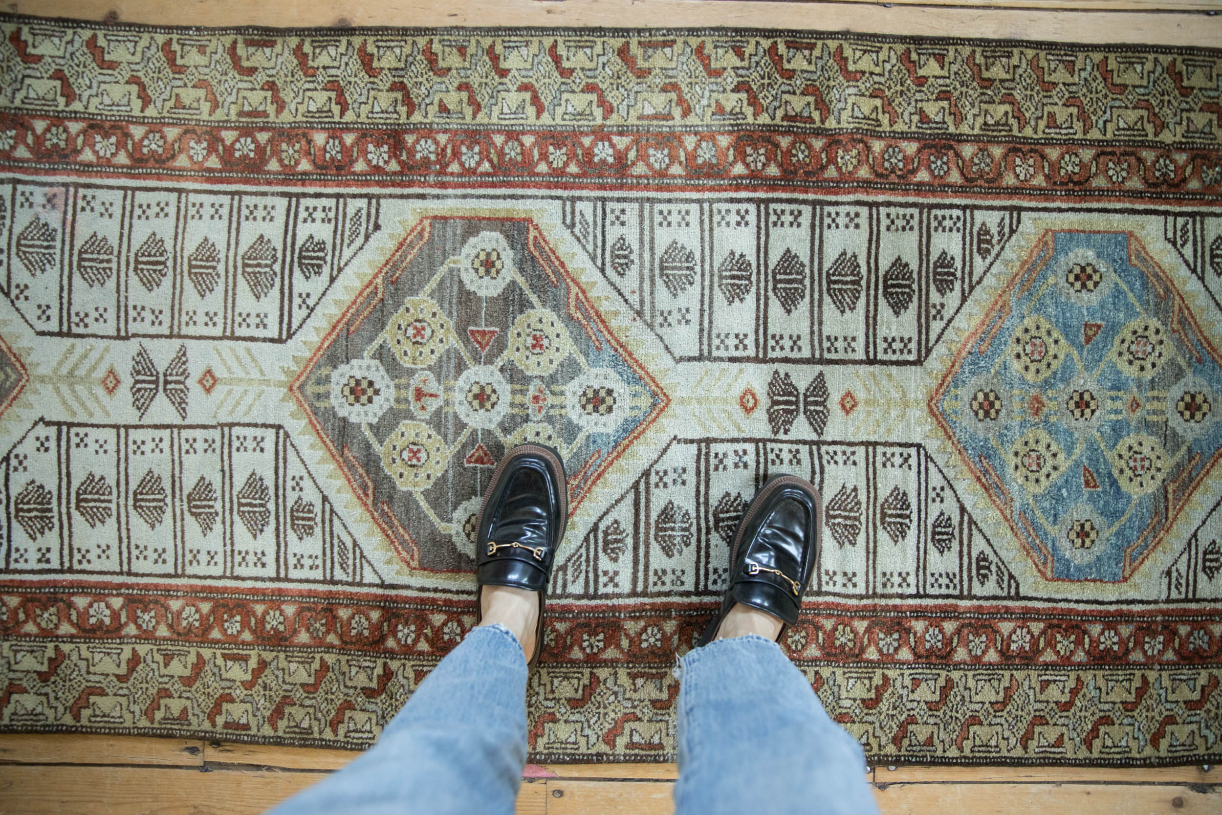 Vintage Distressed Malayer Rug Runner // ONH Item: ct001635, Image 1