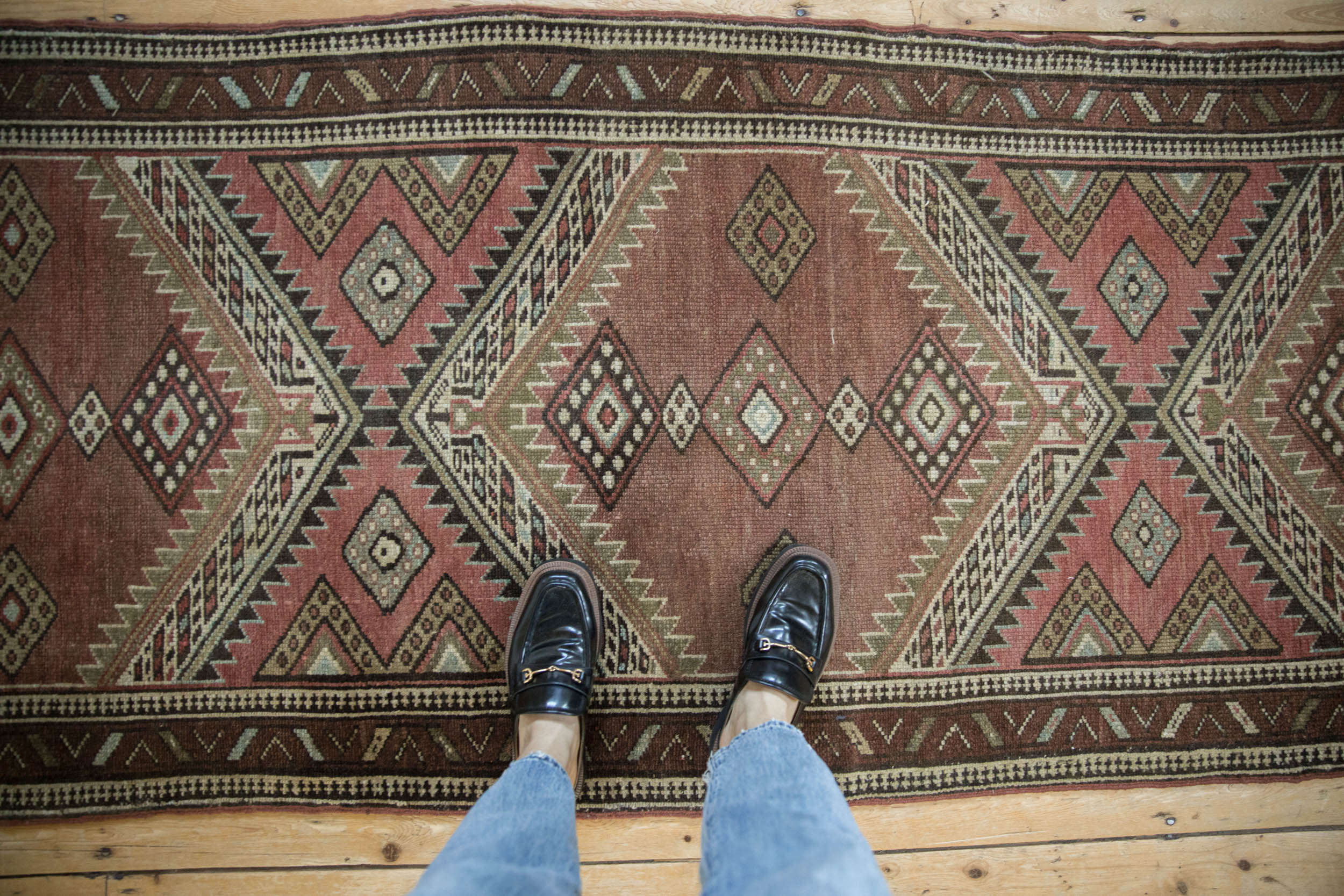 Vintage Caucasian Rug Runner // ONH Item: ct001636, Image 1