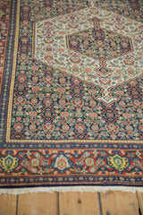 Detail of the Samovar Turtle main border and pearl seed minor border on a vintage Senneh rug.