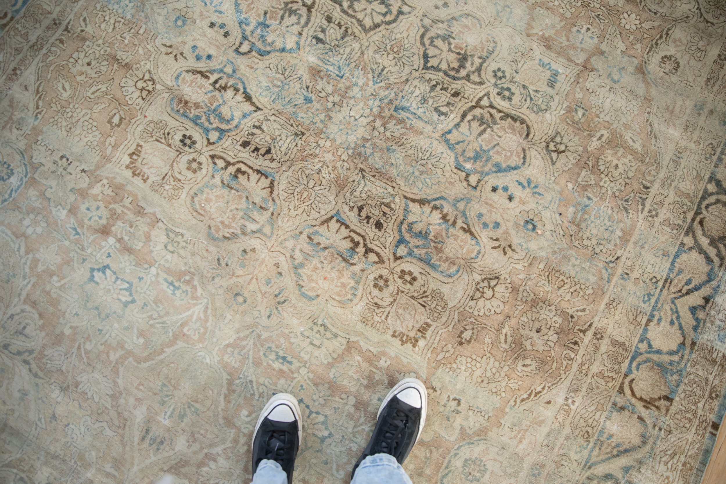 Antique Fine Distressed Kerman Carpet // ONH Item: ct001659, Image 1