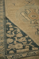 Worn hand-knotted pile on the border of a Kurdish rug with turtle samovar motifs.