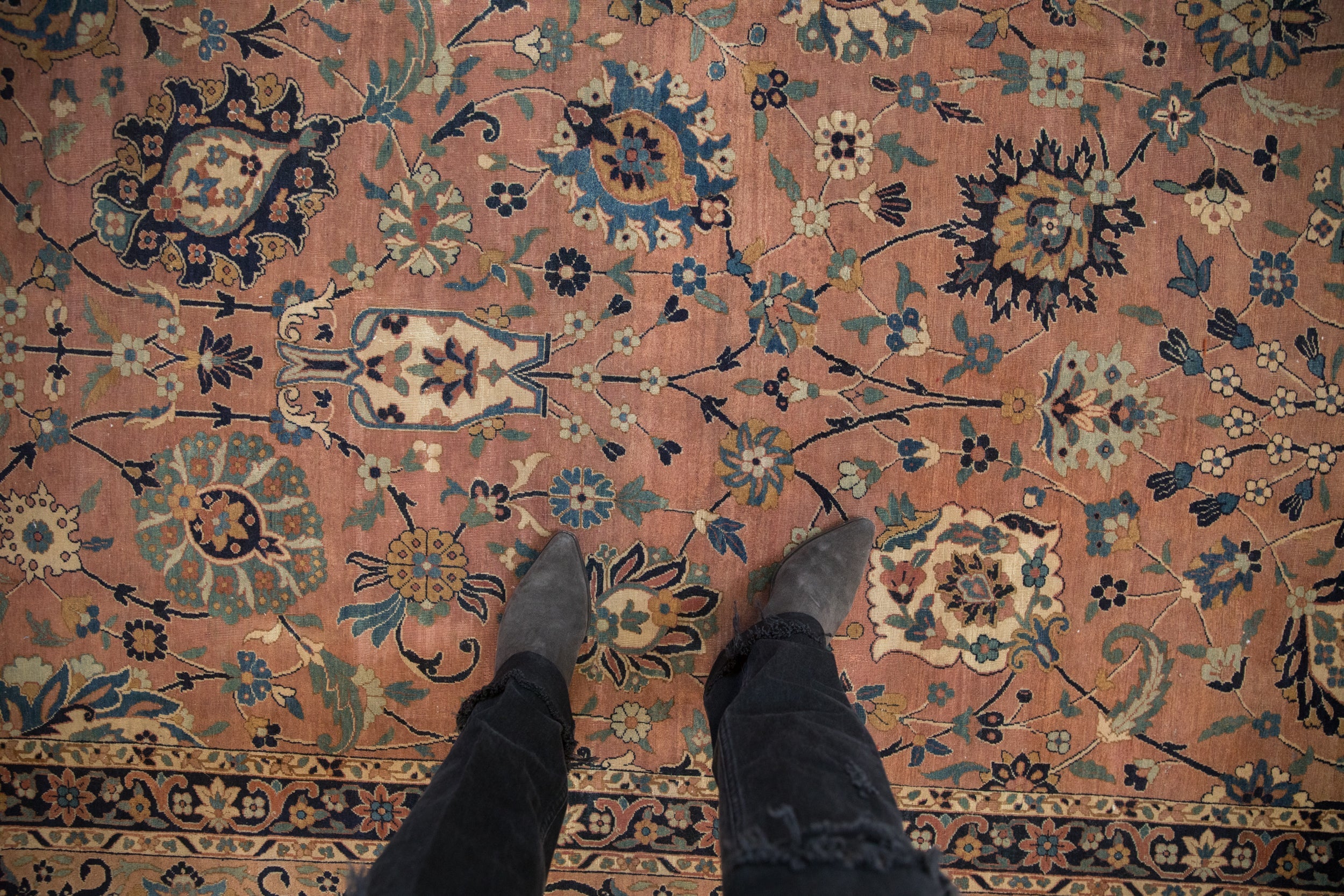 Antique Tea Washed Kerman Carpet // ONH Item: ct001687, Image 1
