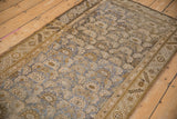 Kurdish Hamadan runner detail: distressed Herati motif field, serrated border.