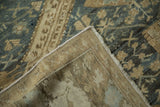 Detail of the secured side cord and hand-knotted foundation on a vintage Kurdish carpet.