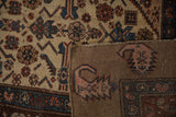 Hand-knotted construction of the antique Serab runner, showing the reverse weave and pile.