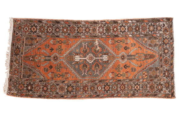 Vintage Distressed Hamadan Rug Runner // ONH Item: ct001710