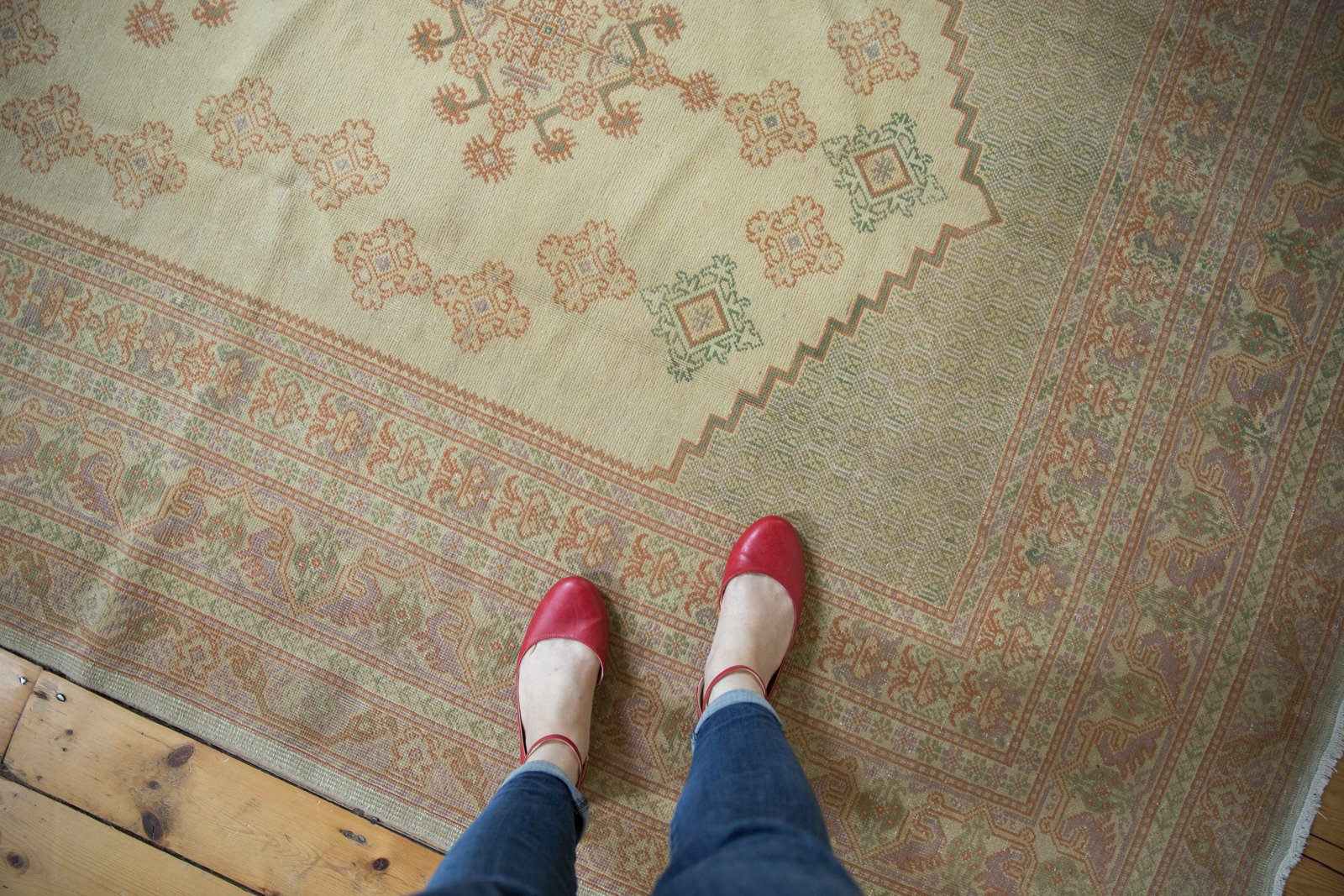 Vintage Oushak Carpet