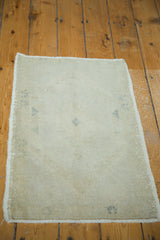 Hand-knotted reverse of the Vintage Oushak rug, showing tight weave and pale foundation.