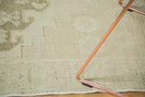 Light, airy hand-knotted vintage Oushak rug pile with subtle ivory tone-on-tone pattern.