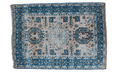 3x4 Distressed Heriz Square Rug // ONH Item ee001238