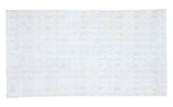Light airy modern distressed Oushak rug with subtle oblong lattice, 3'5