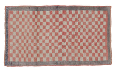 2x4 Vintage Checkered Tulu Rug Runner // ONH Item ee001248