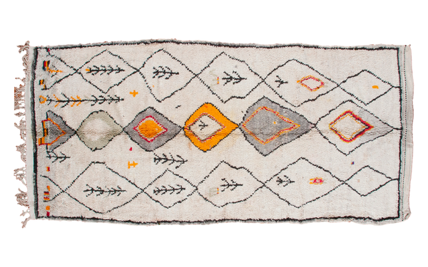 4x9.5 Vintage Moroccan Rug Runner // ONH Item ee001259