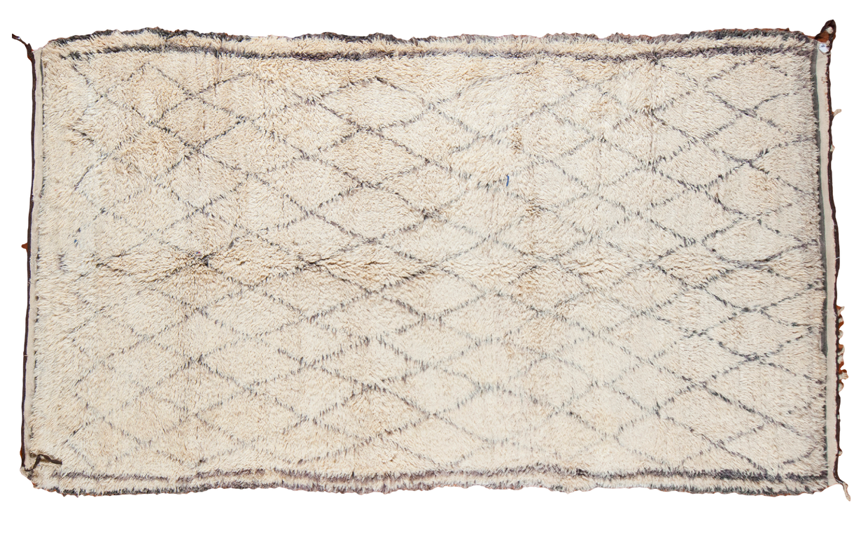 6x10.5 Vintage Beni Ourain Moroccan Carpet // ONH Item ee001290