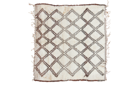 5x5.5 Vintage Beni Ourain Moroccan Square Rug // ONH Item ee001291