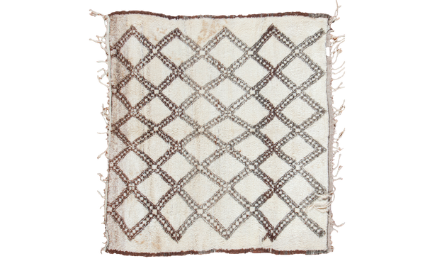 5x5.5 Vintage Beni Ourain Moroccan Square Rug // ONH Item ee001291