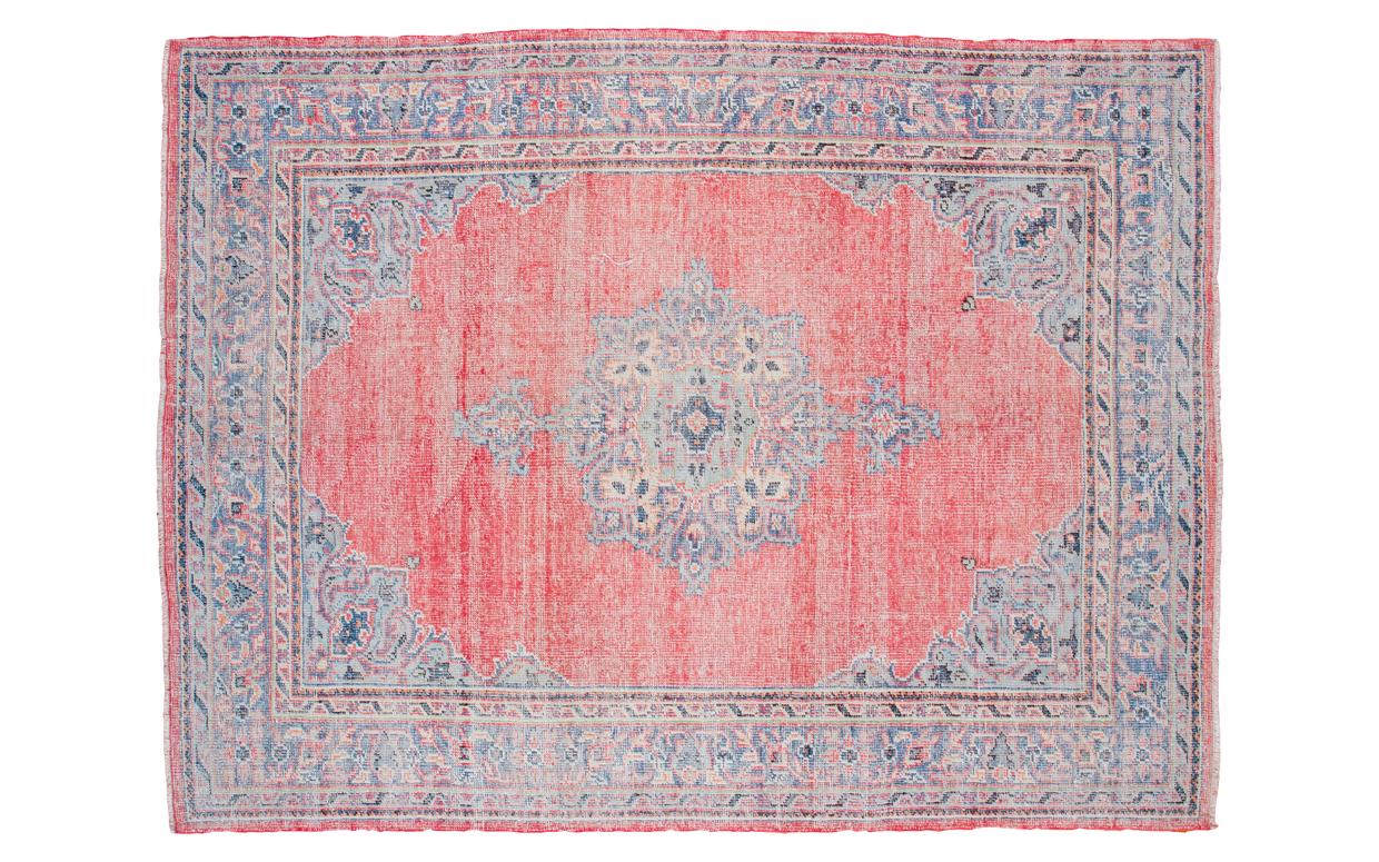 6.5x8.5 Distressed Oushak Carpet // ONH Item ee001306