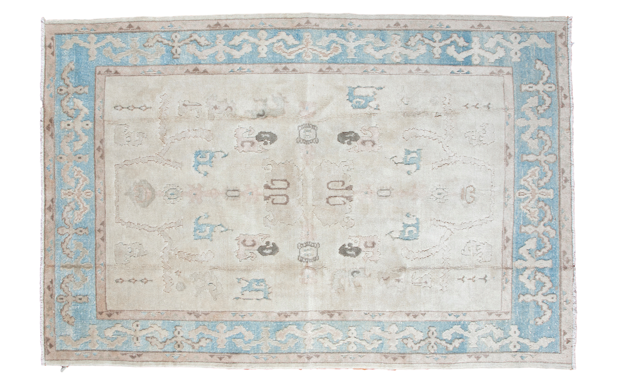 5.5x8 Vintage Oushak Carpet // ONH Item ee001315