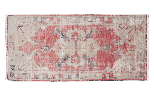 2.5x5.5 Distressed Oushak Rug Runner // ONH Item ee001333