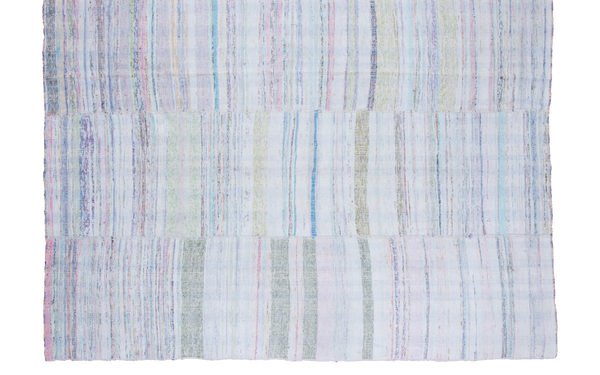 7x10 Vintage Rag Rug Carpet // ONH Item ee001356