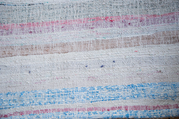 8x8.5 Vintage Rag Rug Carpet // ONH Item ee001357 Image 8