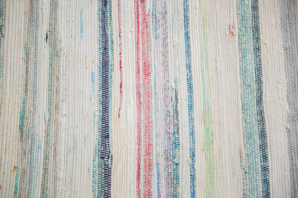 6.5x9.5 Vintage Rag Rug Carpet // ONH Item ee001385 Image 1