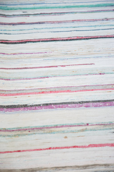 6.5x9.5 Vintage Rag Rug Carpet // ONH Item ee001385 Image 4