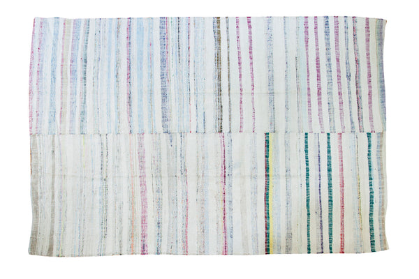 7x11 Vintage Rag Rug Carpet // ONH Item ee001389