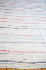 6.5x11 Vintage Rag Rug Carpet // ONH Item ee001393 Image 4