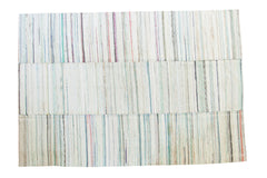 6.5x11 Vintage Rag Rug Carpet // ONH Item ee001395