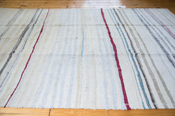 6.5x10 Vintage Rag Rug Carpet // ONH Item ee001396 Image 1