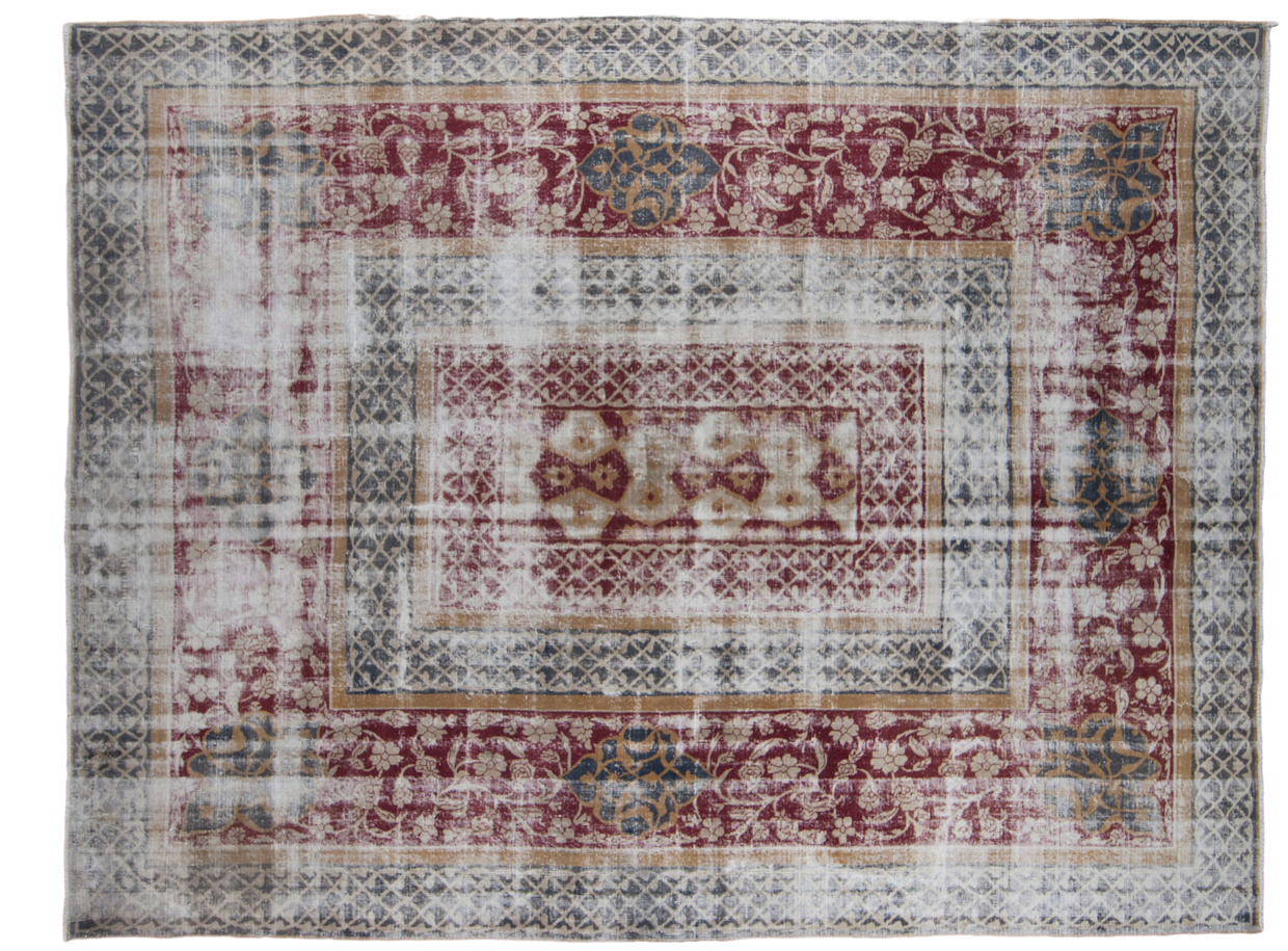 10x13 Distressed Oushak Carpet // ONH Item ee001410