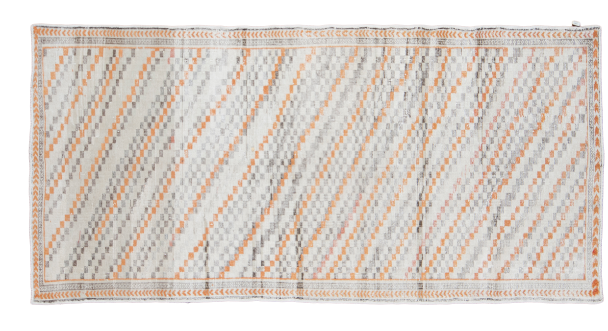 4x9 Distressed Oushak Rug Runner // ONH Item ee001413