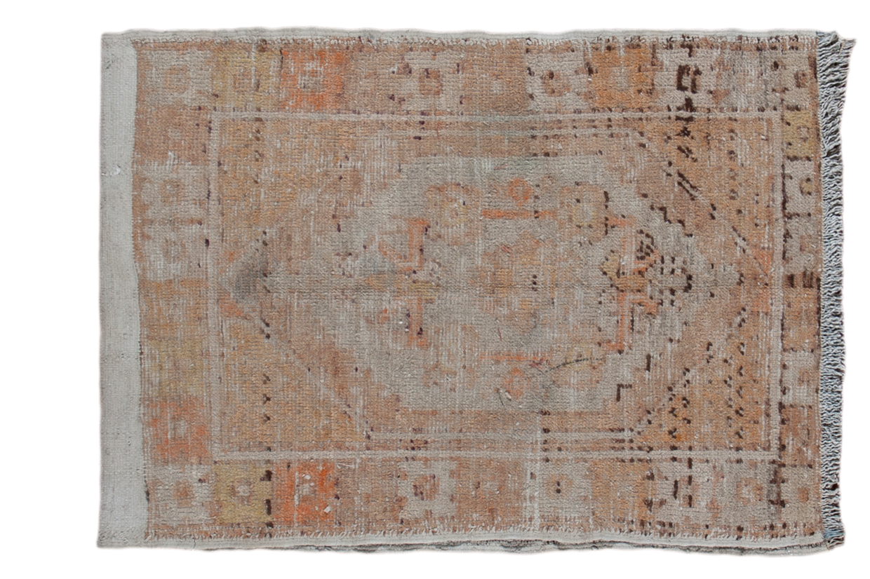 3x4 Distressed Oushak Square Rug // ONH Item ee001426