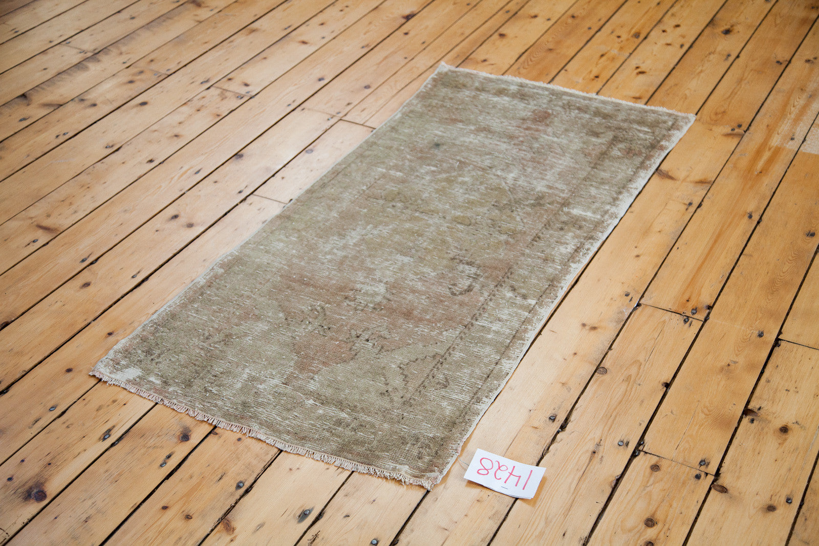 2.5x5 Distressed Oushak Rug Runner // ONH Item ee001428 Image 1